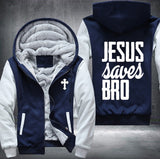 Jesus saved bro Fleece Jacket