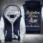 The Scooter rider on the storm Fleece Jacket