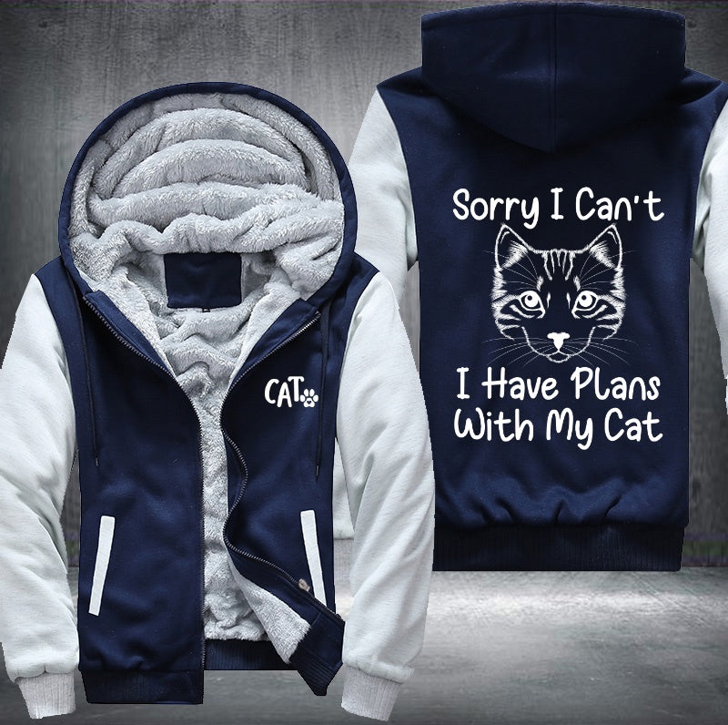 Plans With My Cat Fleece Jacket