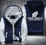 When life throws you a curve lean into it Fleece Jacket