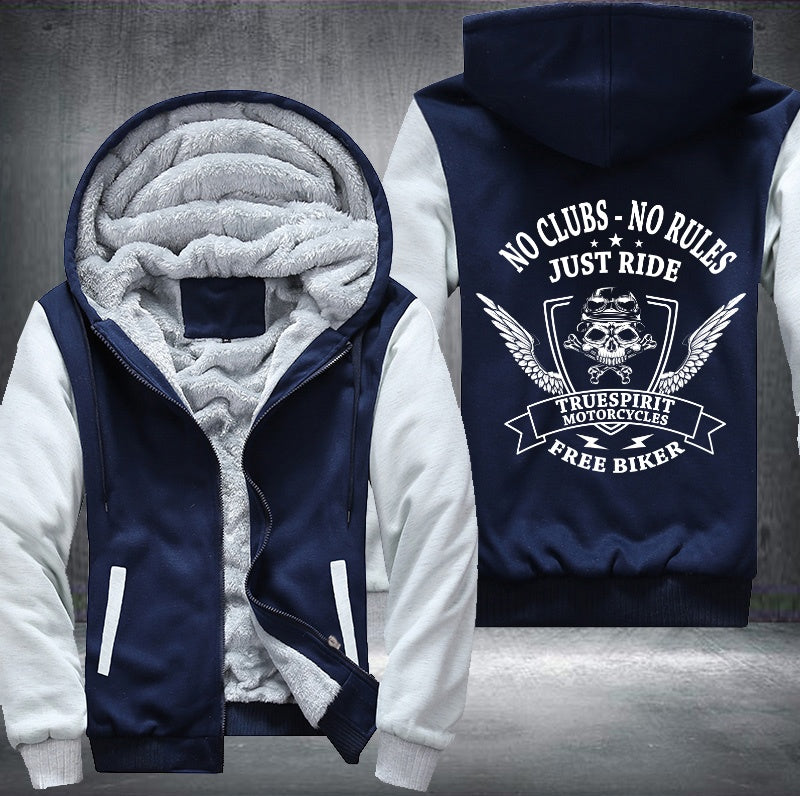 No clubs no rules just ride Fleece Jacket