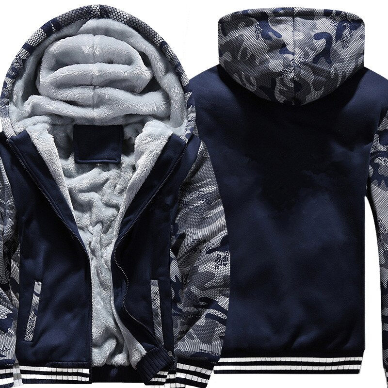 BLUE CAMO FLEECE JACKET (CUSTOMIZE)