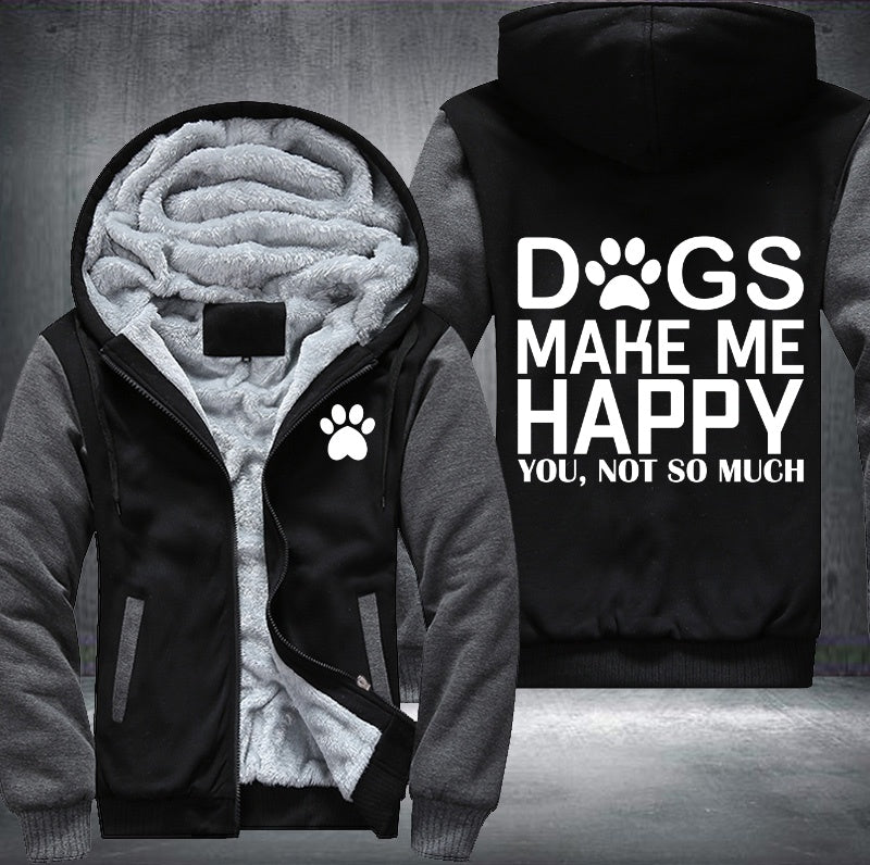 Dogs make me happy Fleece Jacket