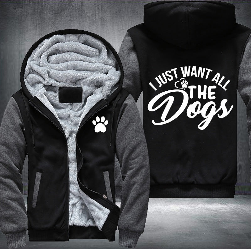 I just want all the dogs Fleece Jacket