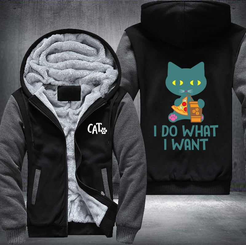 CAT I DO WHAT I WANT Fleece Jacket