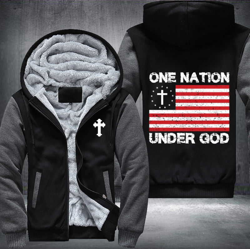 One nation under god Fleece Jacket
