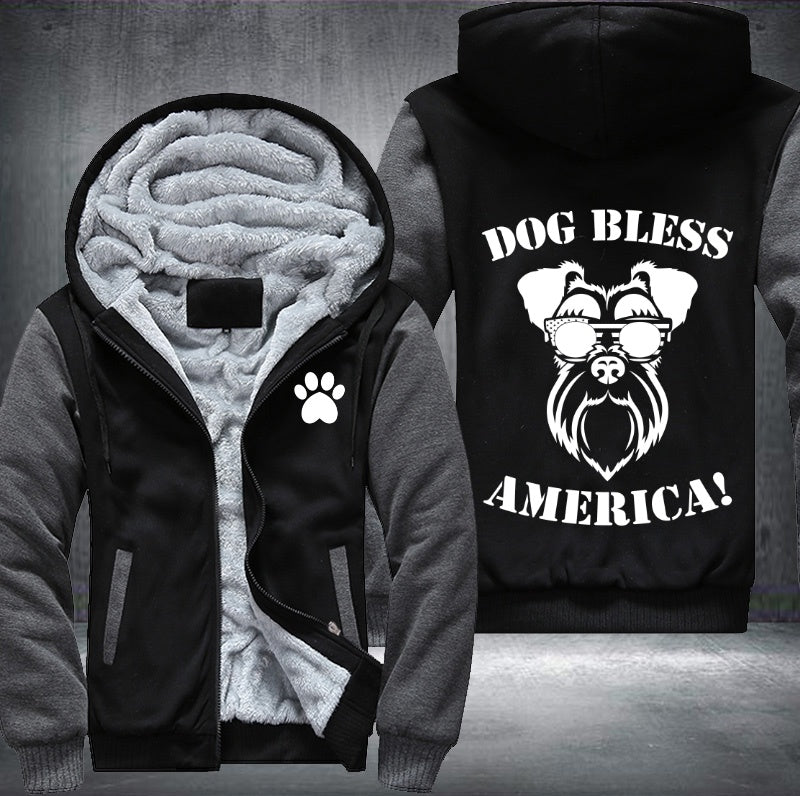 Dog bless America Fleece Jacket