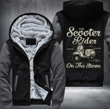 The Scooter rider on the storm Fleece Jacket