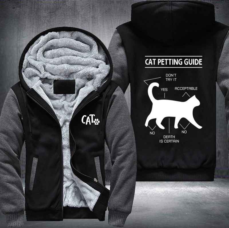 CAT PETTING GUIDE Fleece Jacket