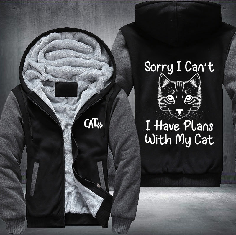 Plans With My Cat Fleece Jacket