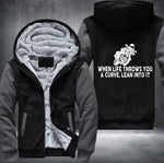 When life throws you a curve lean into it Fleece Jacket