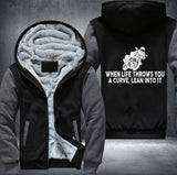 When life throws you a curve lean into it Fleece Jacket