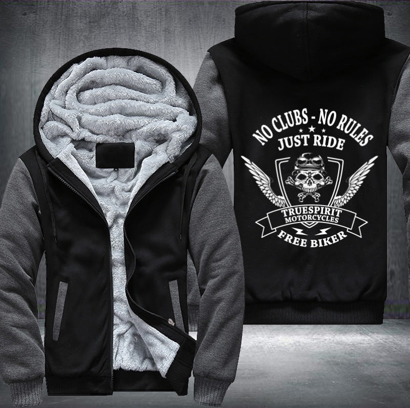 No clubs no rules just ride Fleece Jacket