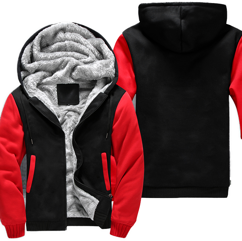 Red-Black Fleece Jacket (CUSTOMIZE)