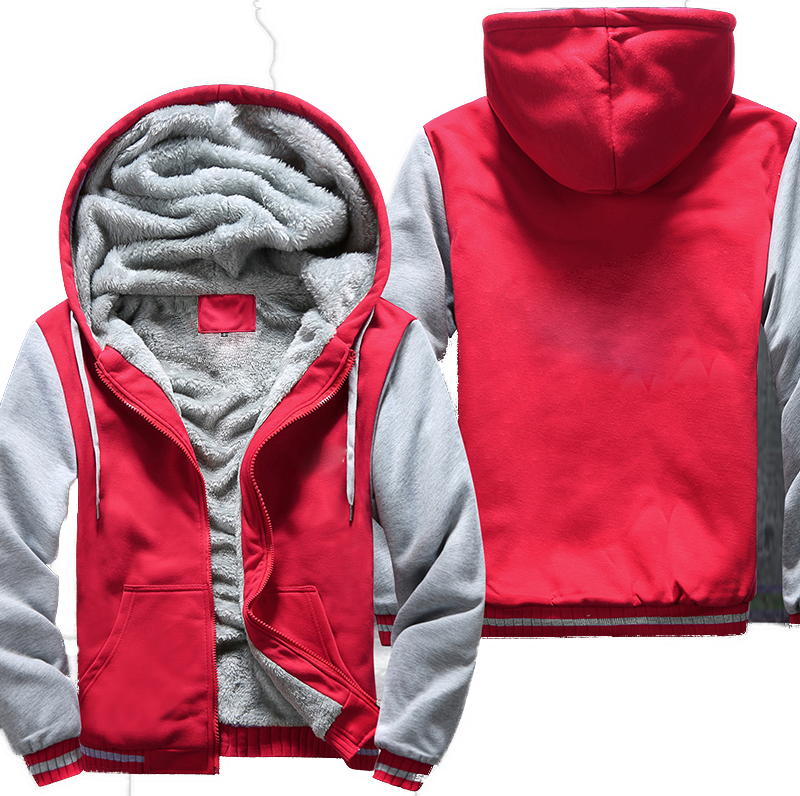 Red & White Fleece Jacket (CUSTOMIZE)