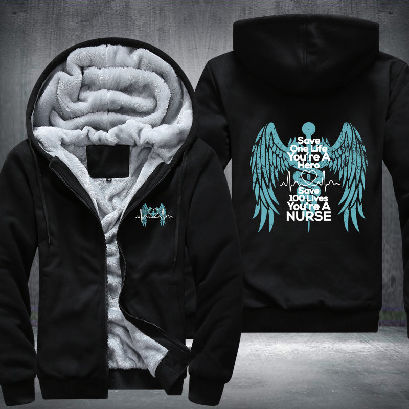Nurse Save Lives Fleece Hoodie