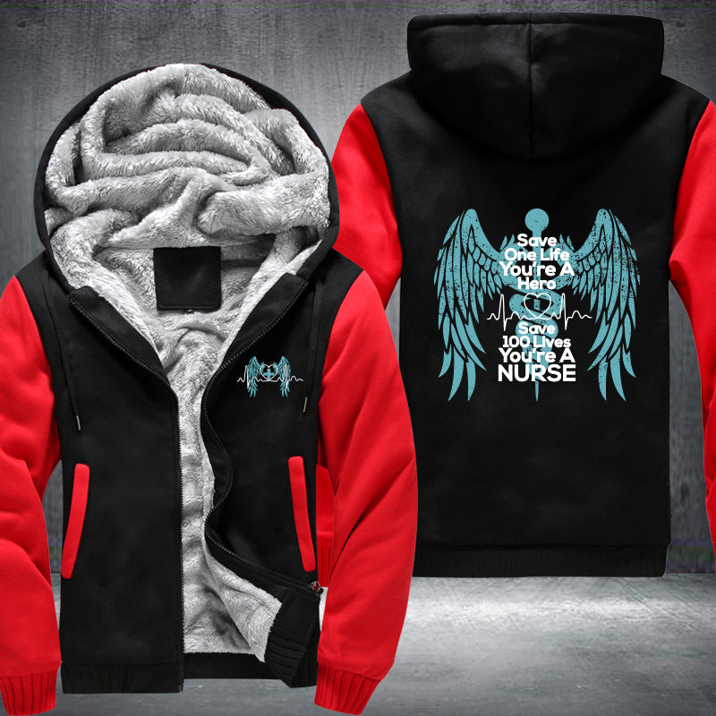 Nurse Save Lives Fleece Hoodie