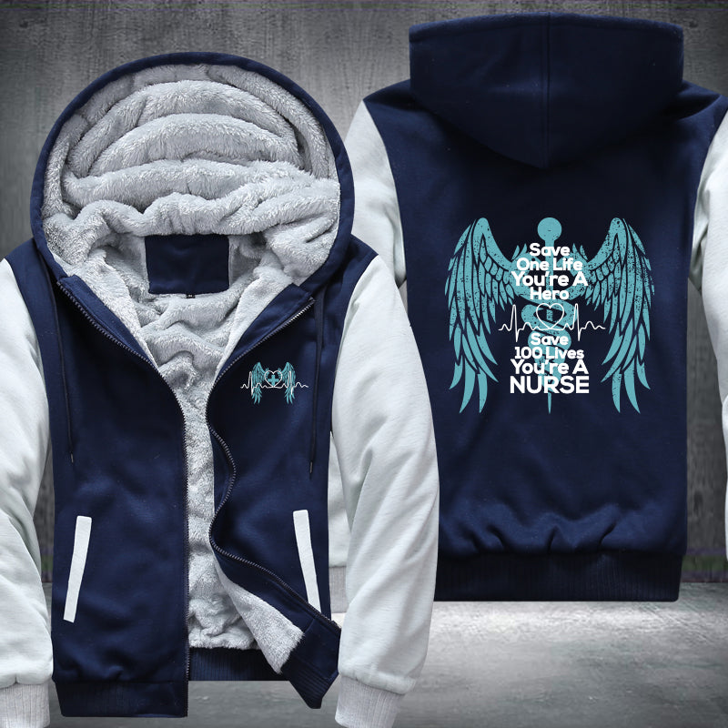 Nurse Save Lives Fleece Hoodie