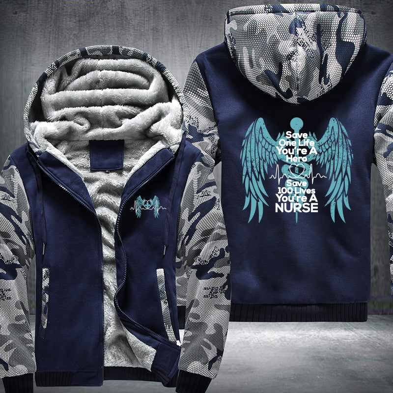 Nurse Save Lives Fleece Hoodie