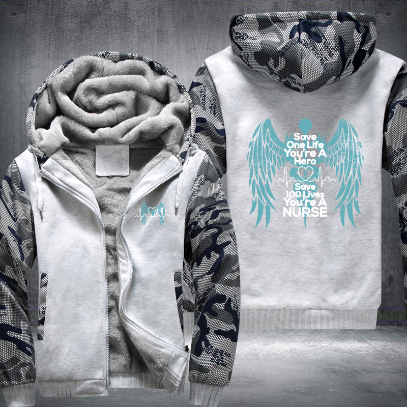 Nurse Save Lives Fleece Hoodie