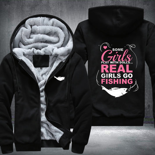 Real Girls Go Fishing Fleece Jacket