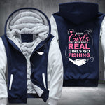 Real Girls Go Fishing Fleece Jacket