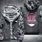 Real Girls Go Fishing Fleece Jacket