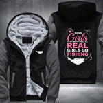 Real Girls Go Fishing Fleece Jacket