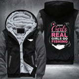 Real Girls Go Fishing Fleece Jacket