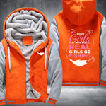 Real Girls Go Fishing Fleece Jacket
