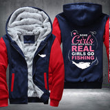 Real Girls Go Fishing Fleece Jacket