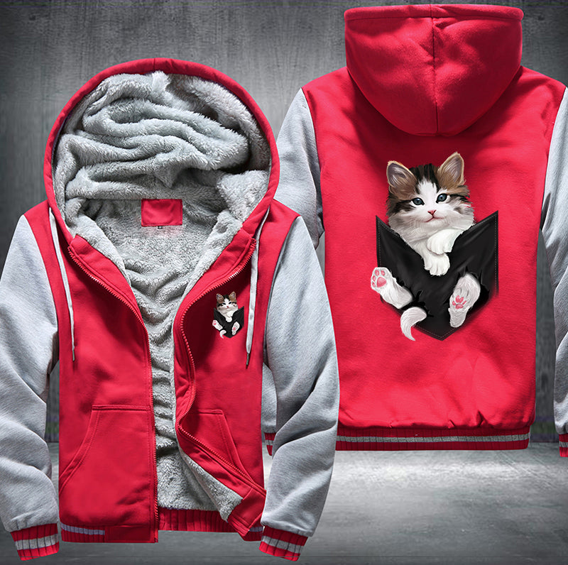 Kitten Cat In Pocket Hoodie