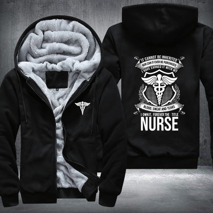 Nurse Title Fleece Hoodie