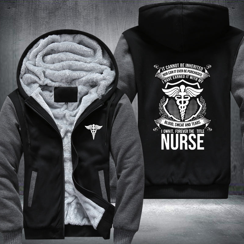 Nurse Title Fleece Hoodie