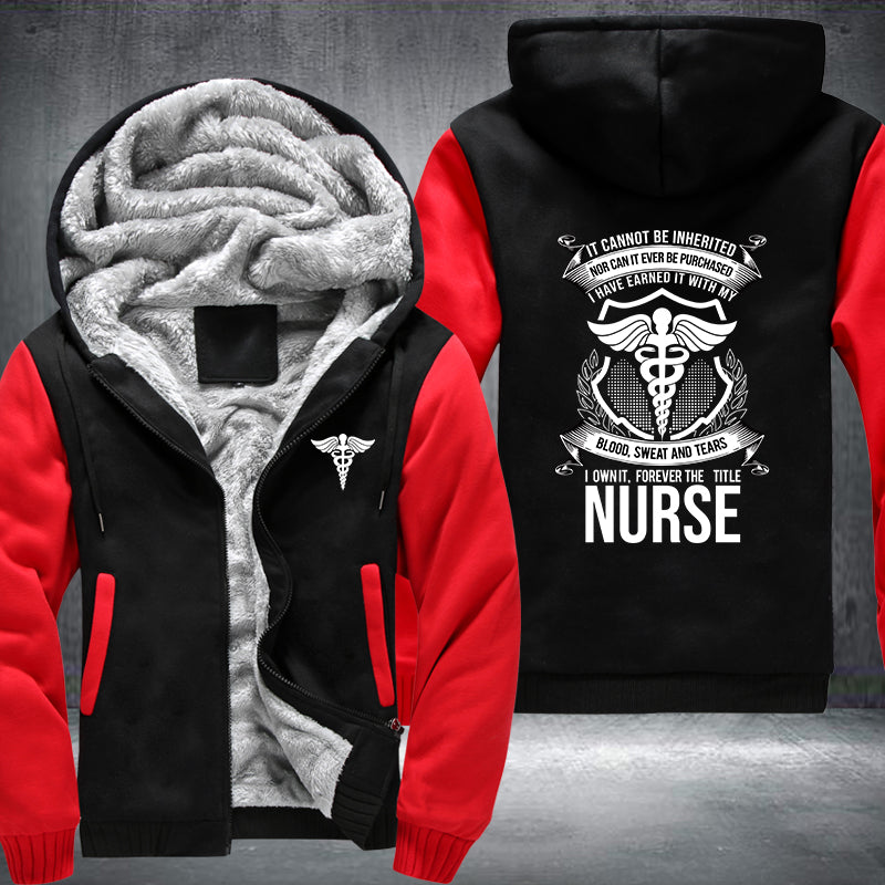 Nurse Title Fleece Hoodie