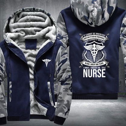 Nurse Title Fleece Hoodie