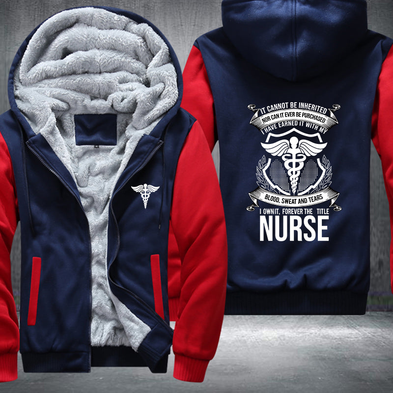 Nurse Title Fleece Hoodie