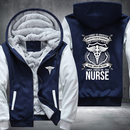 Nurse Title Fleece Hoodie