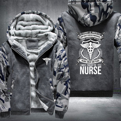 Nurse Title Fleece Hoodie