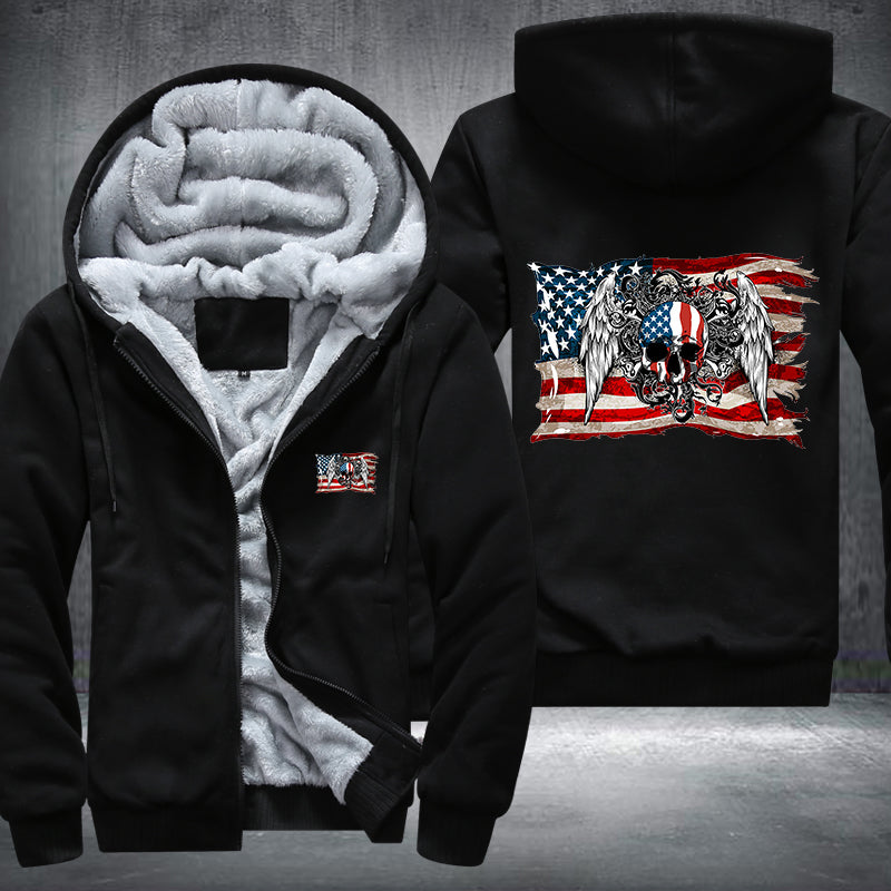 USA Skull Fleece Jacket