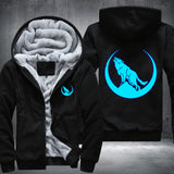 Luminous Howling Wolf Hoodie