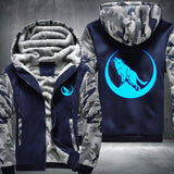 Luminous Howling Wolf Hoodie