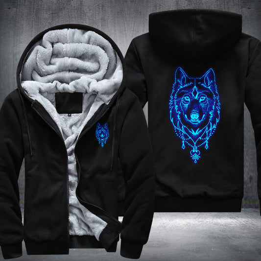 Luminous Wolf Head Hoodie