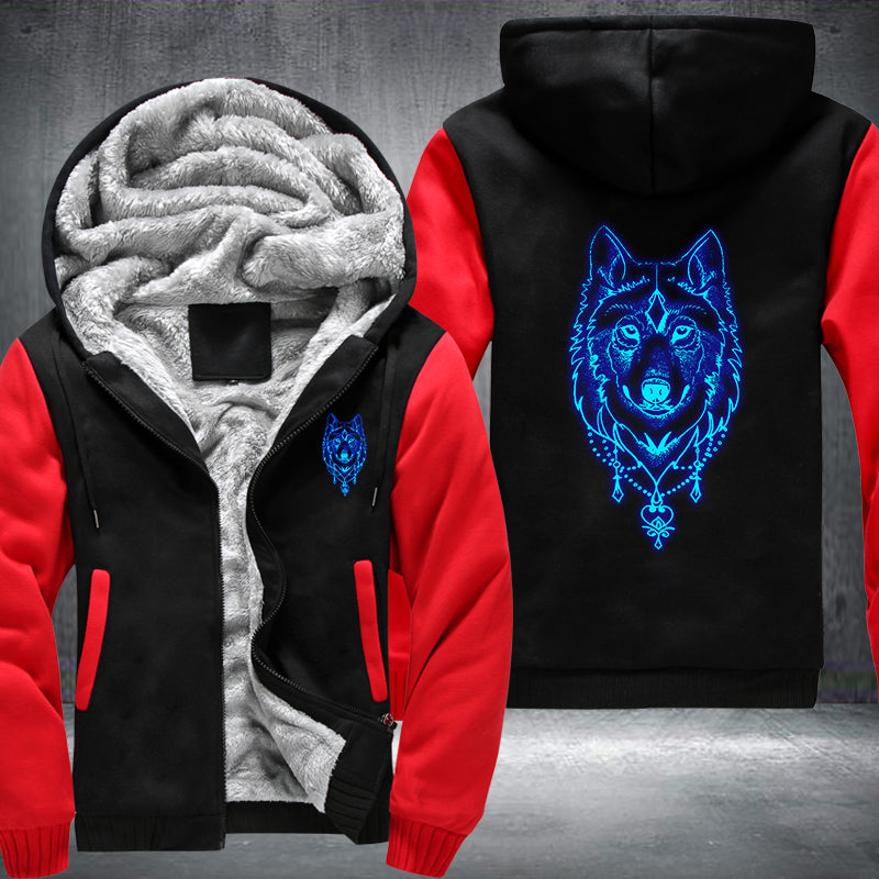 Luminous Wolf Head Hoodie