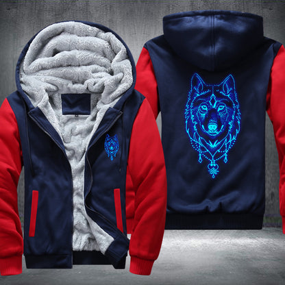 Luminous Wolf Head Hoodie