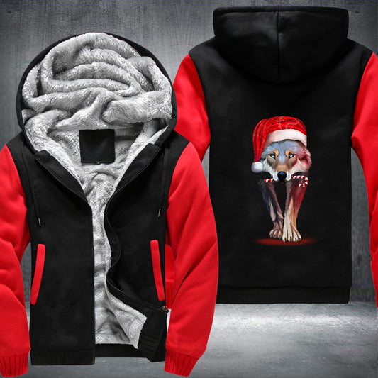 Wolf Christmas Fleece Hoodie