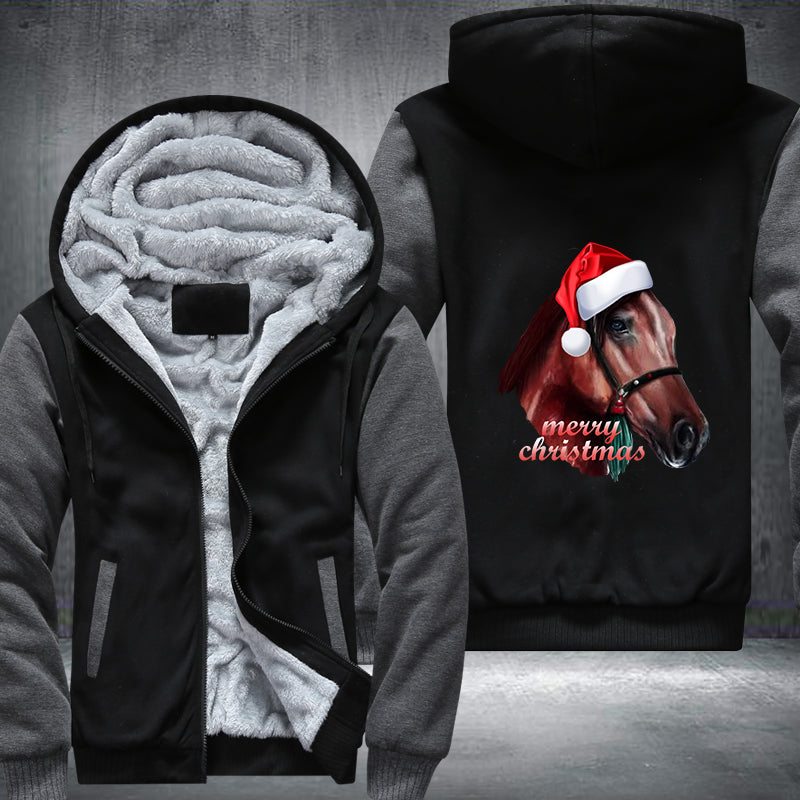 Horse Christmas Fleece Hoodie