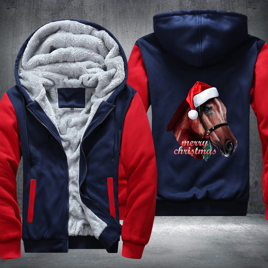 Horse Christmas Fleece Hoodie