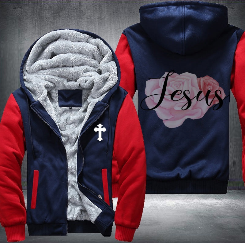 Jesus rose Fleece Jacket