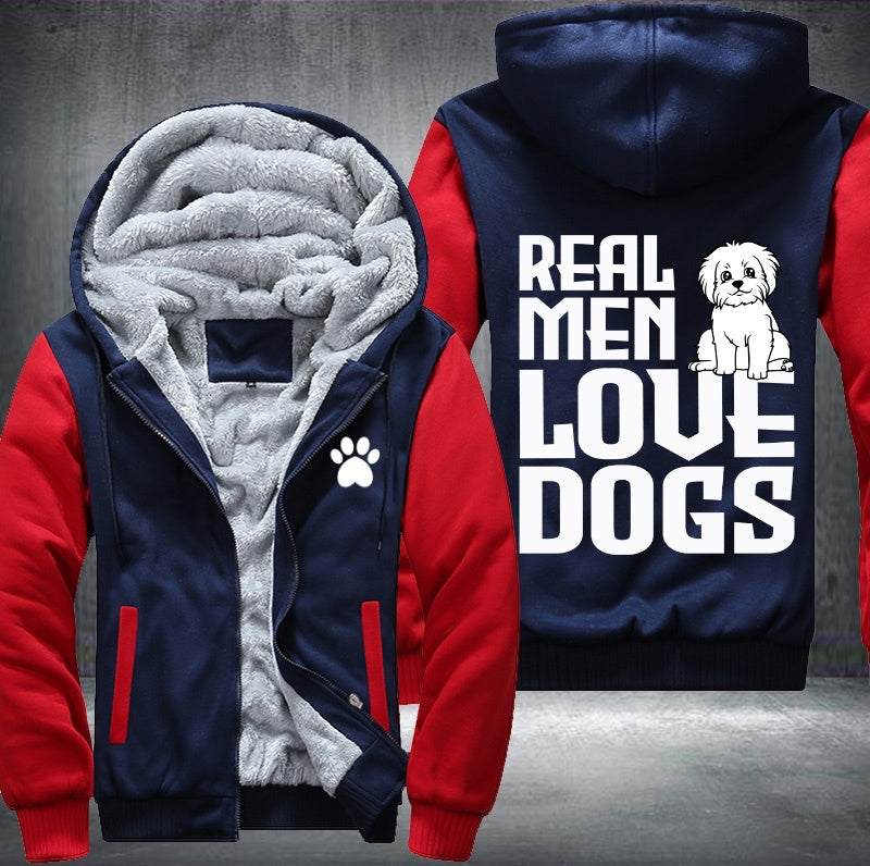 REAL MEN LOVE DOGS Fleece Jacket